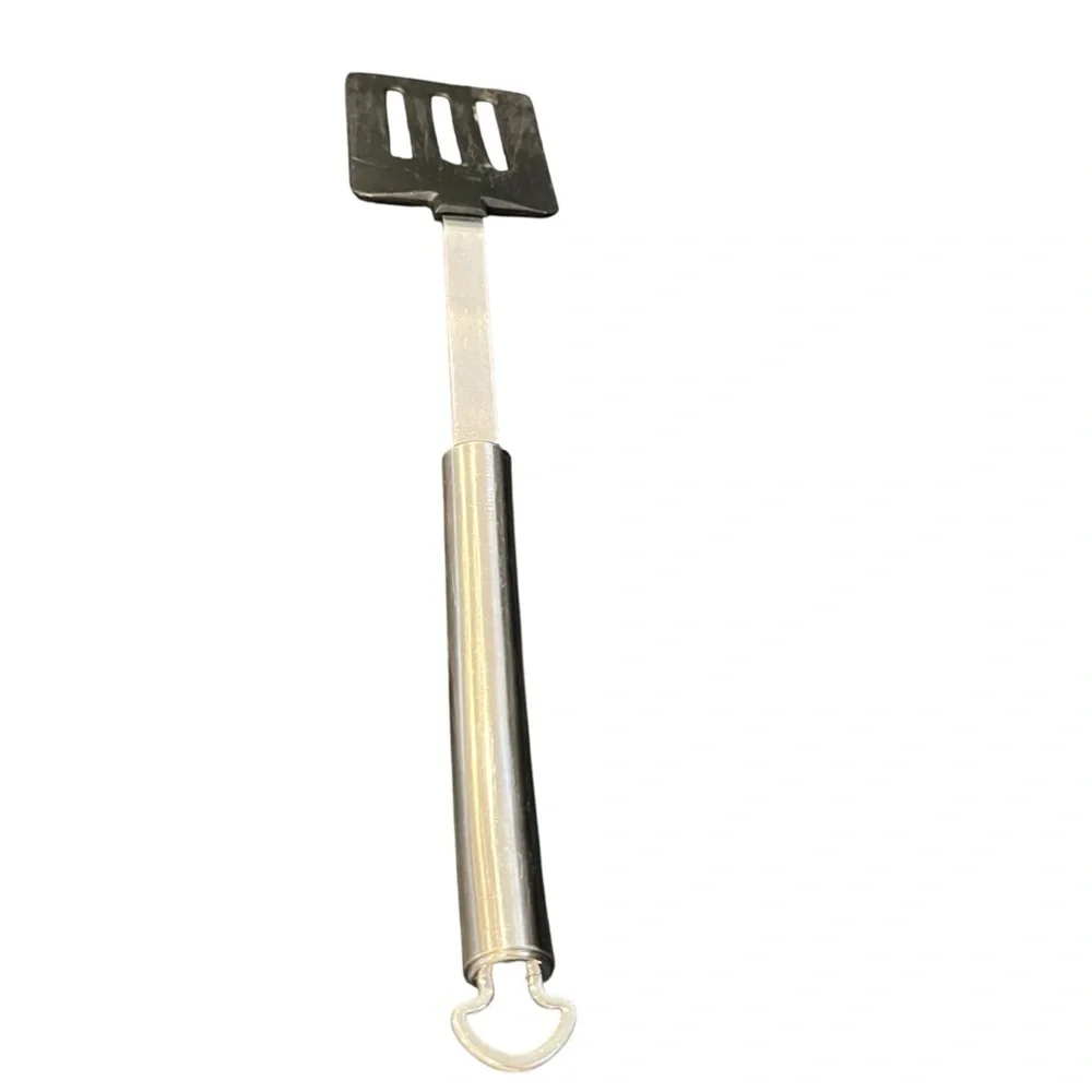 Vintage Chantal Stainless Steel Slotted Turner Spatula nylon retro heavy